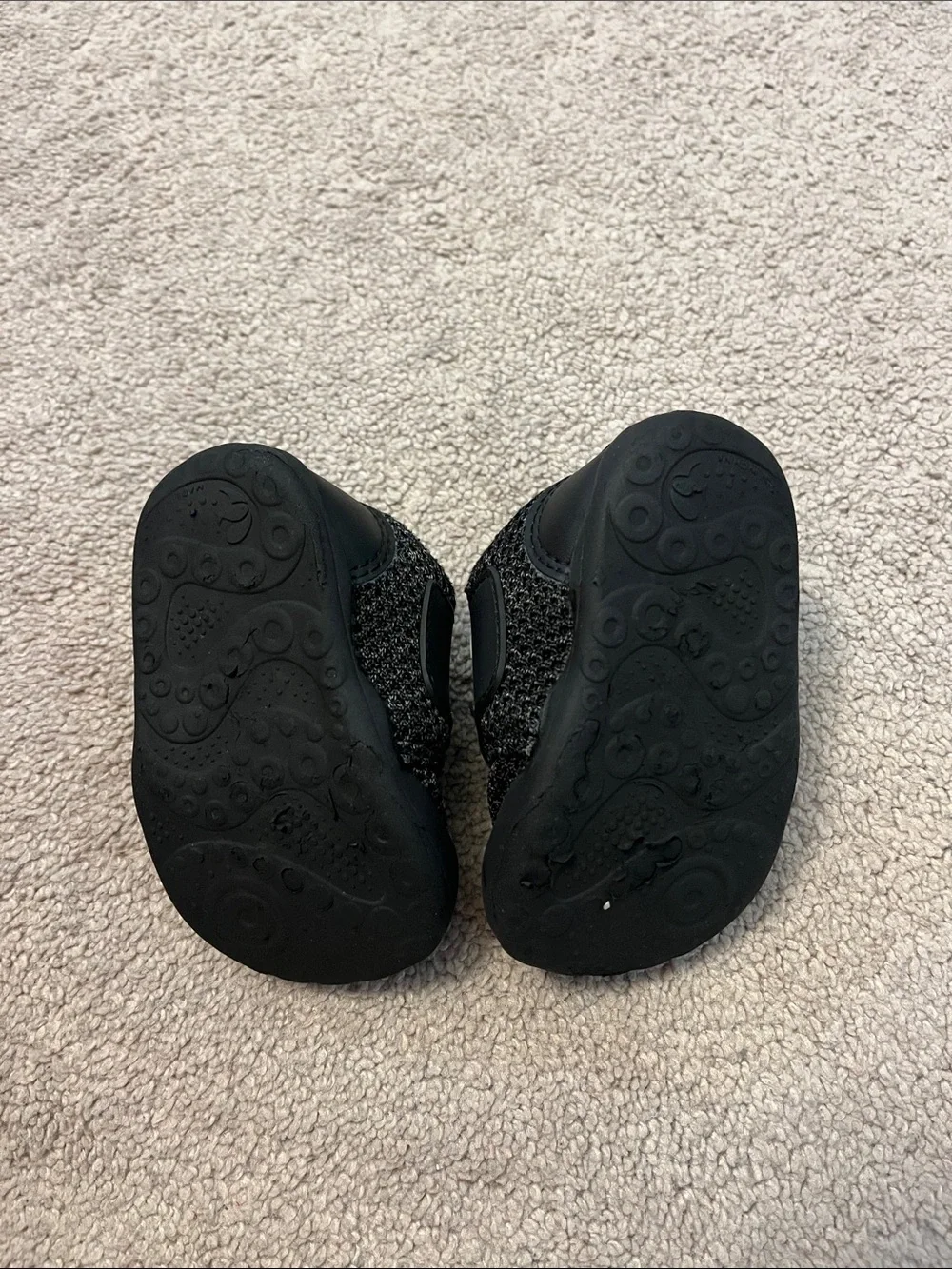 Baby Black Bear Walker Shoes with Cute Bear Strap